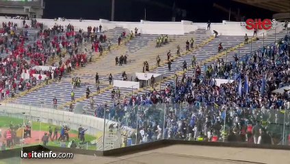 تخريب ورمي للكراسي.. شغب جماهير اتحاد طنجة في _دونور_ والأمن يتدخل بقوة