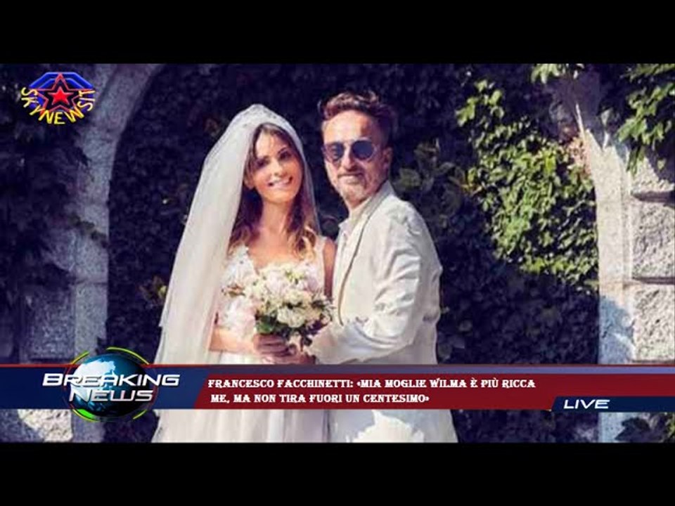 Francesco Facchinetti: «Mia moglie Wilma è più ricca  me, ma non tira fuori un centesimo»