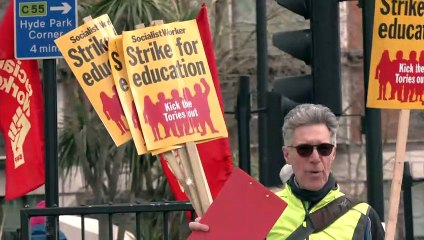Protestors gather in Hyde Park as govt deliver Spring Budget
