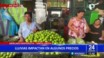 Santa Anita: Fuertes lluvias impactan en los precios del mercado mayorista