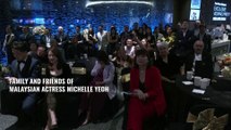 Family and friends of actress Michelle Yeoh celebrate her historic Oscars win