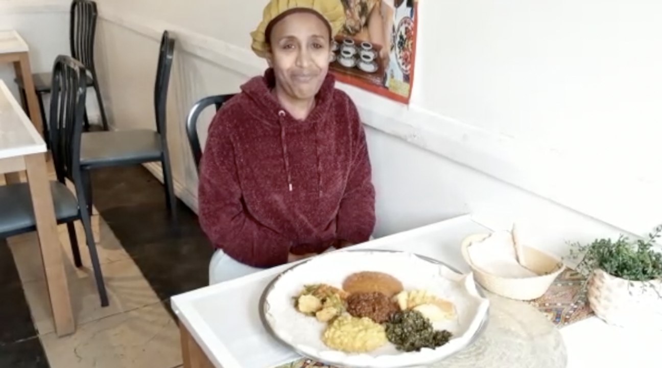 Sara Tewold, co-owner of Sheger Ethiopian and Eritrean restaurant, Wicker