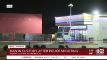Man suspected of shooting clerk in custody after police shooting near 67th Avenue and Camelback Road