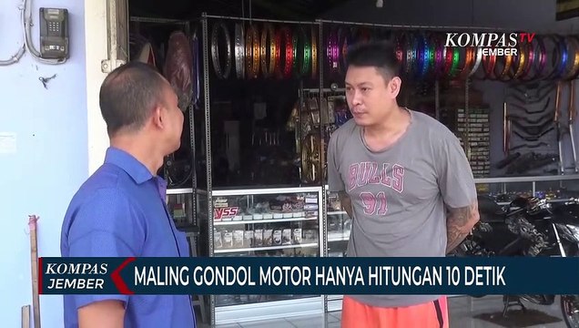 Maling Gondol Motor Hanya Dalam Hitungan 10 Detik