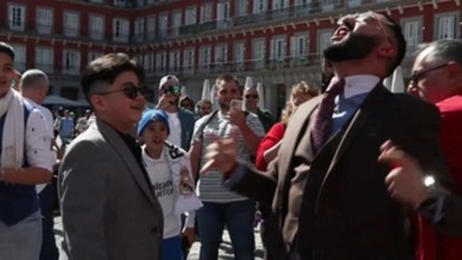 El Real Madrid-Liverpool empieza en la Plaza Mayor