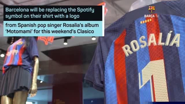 Barcelona's new look shirt for Sunday's Clasico
