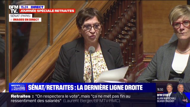 Retraites: Madame la Première ministre, il existe une légitimité sociale que vous ne pouvez pas nier et qui s'impose à vous déclare Eliane Assassi, présidente du groupe communiste au Sénat