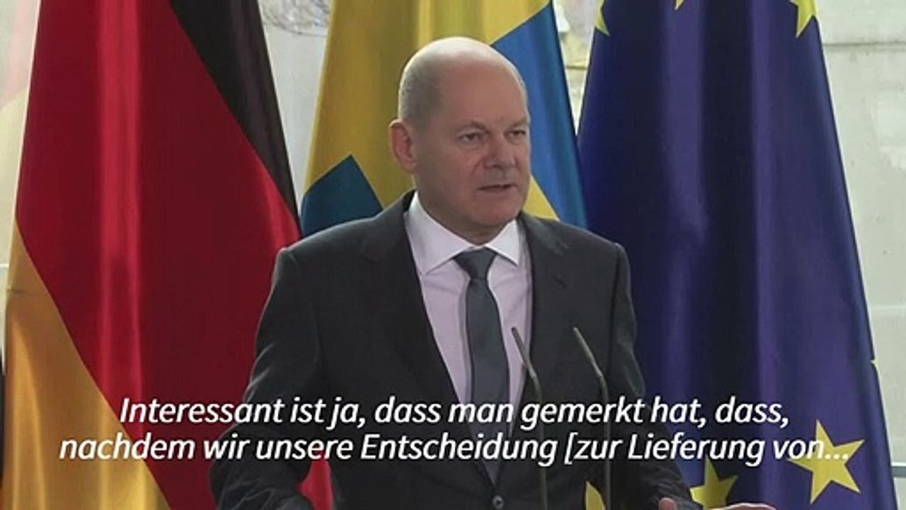 Scholz dankt schweden für lieferung von leopard-panzern an die ukraine