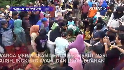 Tradisi Kenduri Ruwahan Ramai Diikuti Warga yang Asyik Berebut Nasi Gurih dan Ingkung Ayam