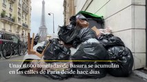 Toneladas de basura se acumulan en las calles de París