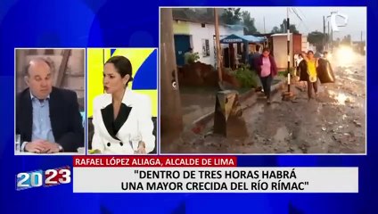 López Aliaga advierte que río Rímac tendrá una crecida mayor a la 1 a 2 a.m.: "Carapongo es la zona más roja"
