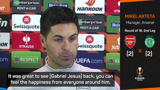 Arteta reveals whether Gabriel Jesus will start against Sporting