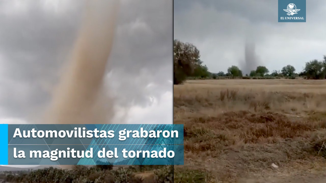 Captan tornado en Zempoala, Hidalgo
