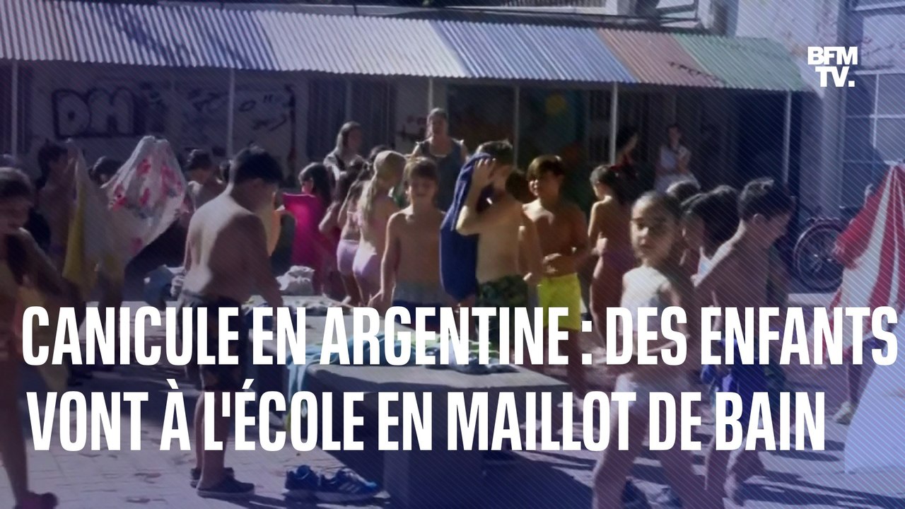 Argentine: face aux chaleurs exceptionnelles une école encourage les élèves à venir en maillot de bain