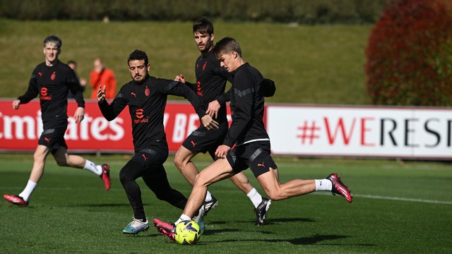 In campo a Milanello con l'Udinese nel mirino