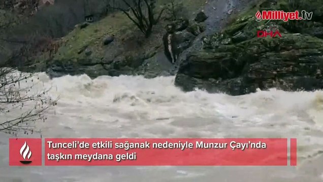 Munzur Çayı taştı, Tunceli- Ovacık karayolu kapatıldı