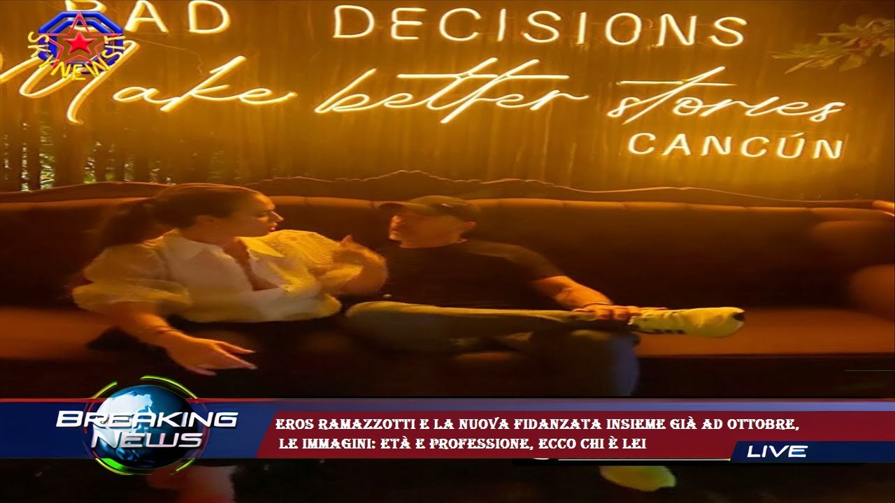 Eros Ramazzotti e la nuova fidanzata insieme già ad ottobre,  le immagini: età e professione, ecco c