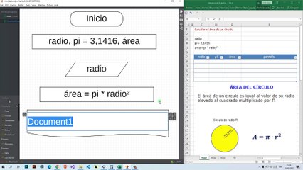Diagrama de Flujo: Calcular el área de un círculo