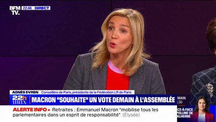 Agnès Evren sur la réforme des retraites: "Nous sommes à 35 votes 'pour' sur les 61" députés Les Républicains