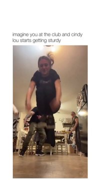 imagine you at the club and cindy lou starts getting sturdy /cute family/crary dance #short fun
