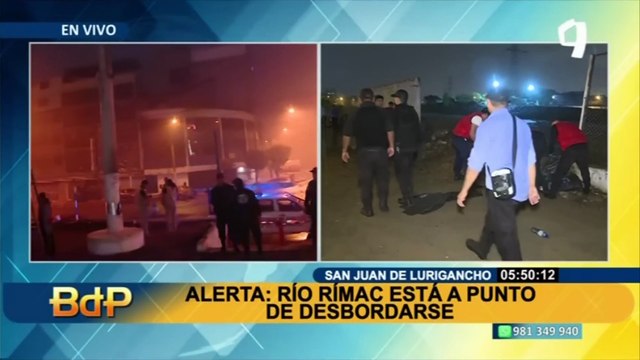 Alerta: Río Rímac está a punto de desbordarse en San Juan de Lurigancho