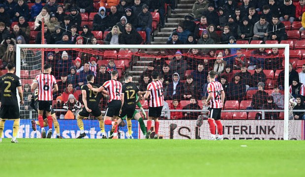 Joe Nicholson reacts as Sunderland are beaten by Sheffield United