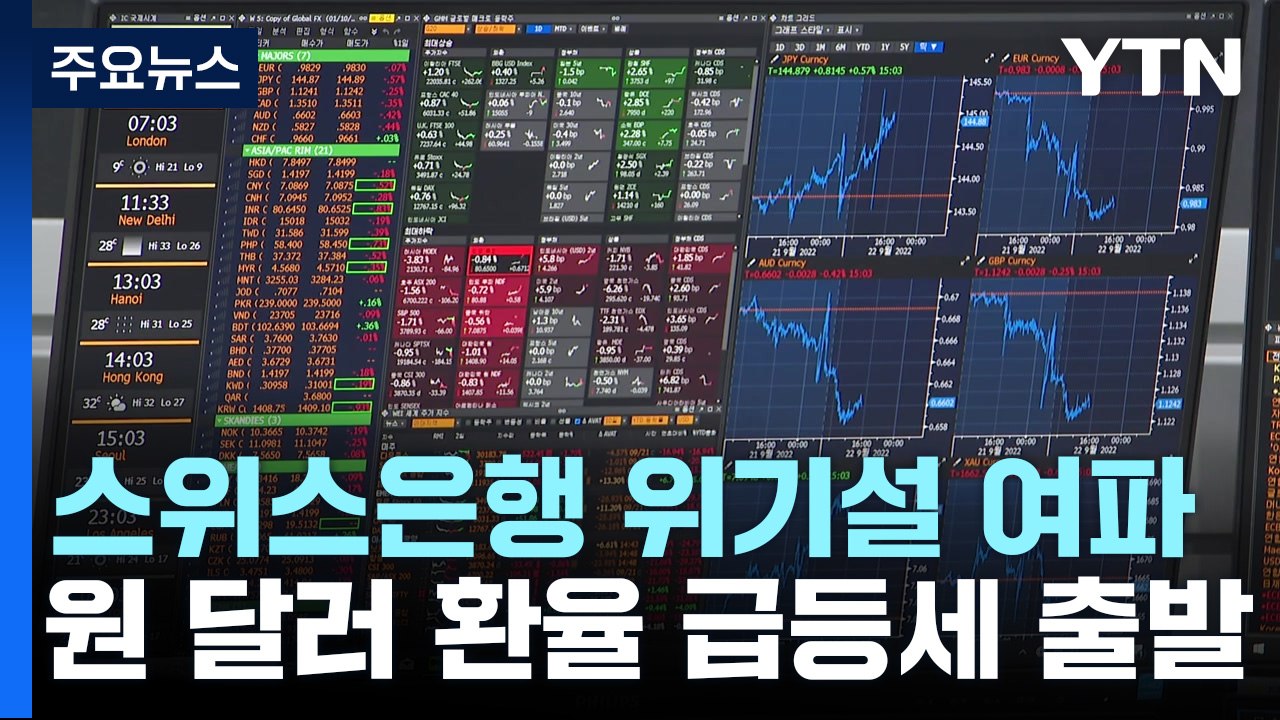 스위스은행 위기설에 환율 급등...코스피 하락 출발 / YTN