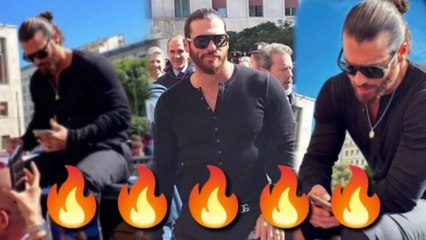 can yaman at the event Uniforms to donate in Livorno