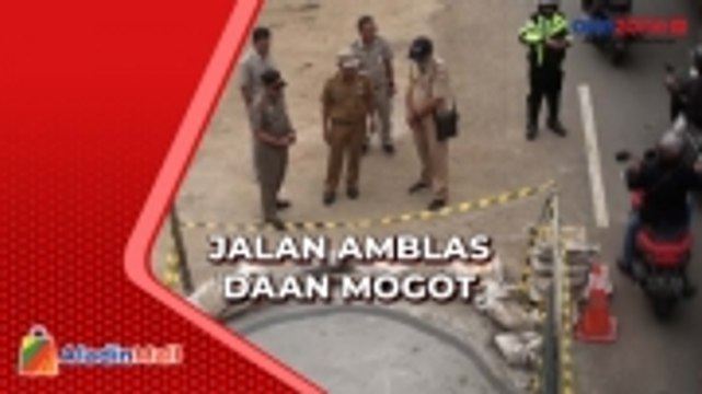 Jalan Amblas Daan Mogot Ditambal Sementara