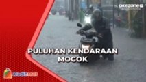 Banjir Rendam Jalan Ceger Raya Banten, Puluhan Kendaraan Mogok