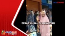 Ratusan Warga Serbu Beras Murah di Pasar Pa'Baeng-Baeng Makassar