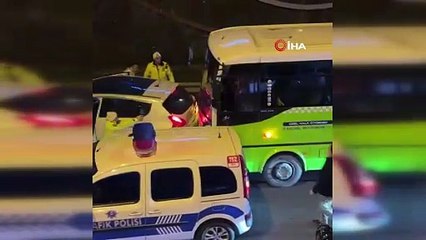 "Dur" ihtarına uymayan midibüs şoförü İstanbul caddelerini birbirine kattı