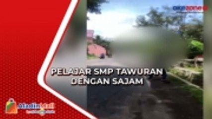 Pelajar SMP Tawuran Bawa Berbagai Jenis Sajam dan Saling Provokasi di Sukabumi