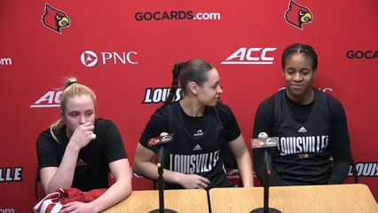 Louisville's Hailey Van Lith, Mykasa Robinson and Merissah Russell Preview Drake (3/15/23)