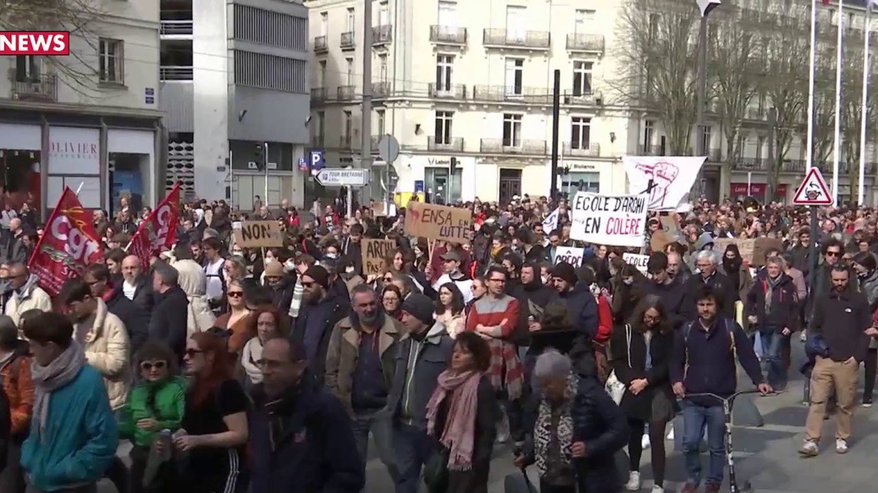 Réforme des retraites : manifestation contre le 49.3
