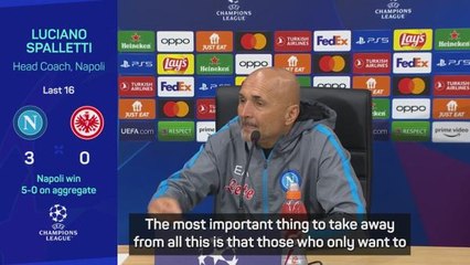 Spalletti condemns trouble as Napoli make first UCL quarter-final