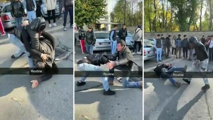 ABD'de bir lise öğrencisiyle öğretmen yumruk yumruğa kavga etti! O anlar "Rutin" notuyla paylaşıldı