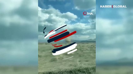 Erzincan'da yağış sonrası hortum anları! Çatılar havada uçuştu