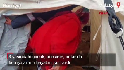 3 yaşındaki Devran, çadır kentin kahramanı oldu