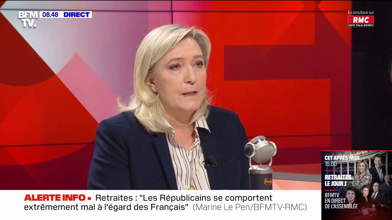 Marine Le Pen: "Nous ferons ce qui est possible, démocratiquement, pour empêcher le vote de la réforme des retraites"