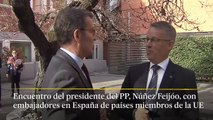 Encuentro del presidente del PP, Alberto Núñez Feijóo, con los embajadores en España de países miembros de la UE