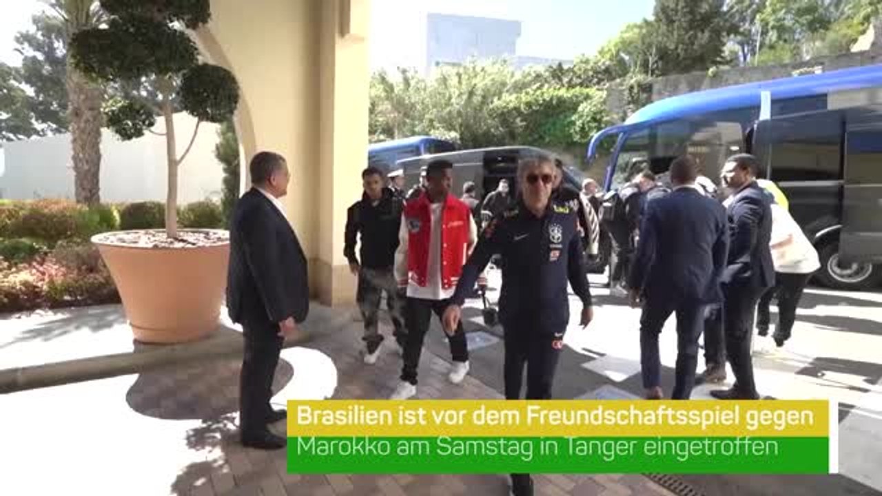 Brasilien-Ankunft vor Partie gegen Marokko