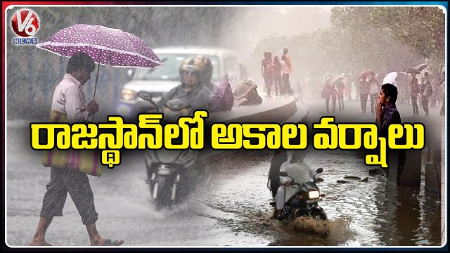 Huge Crop Loss Due To Unseasonal Rains In Rajasthan | V6 News