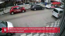 Bolu'da meydana gelen deprem kameraya yansıdı