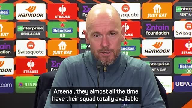 Ten Hag takes swipe at Arteta's Arsenal over injury luck