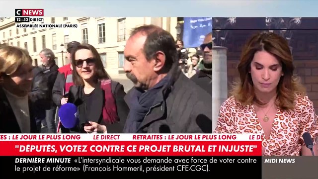 Retraites - Les syndicats engagés dans la bataille contre la réforme ont réitéré leur appel aux députés à voter contre le texte injuste et brutal - Regardez