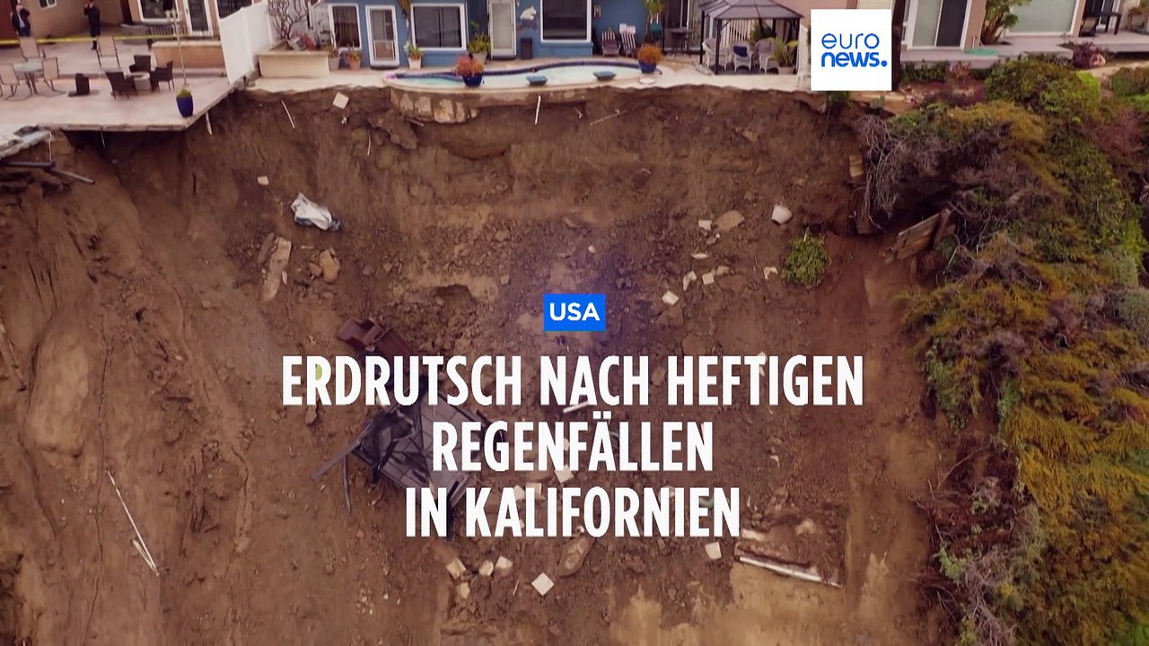 Erdrutsch in Kalifornien überrascht Bewohner von Küstenvillen