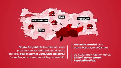 İl değiştiren depremzede yurttaşlar nasıl oy kullanacak?