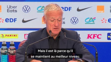Bleus - Deschamps : "Giroud est là parce qu'il se maintient au meilleur niveau"