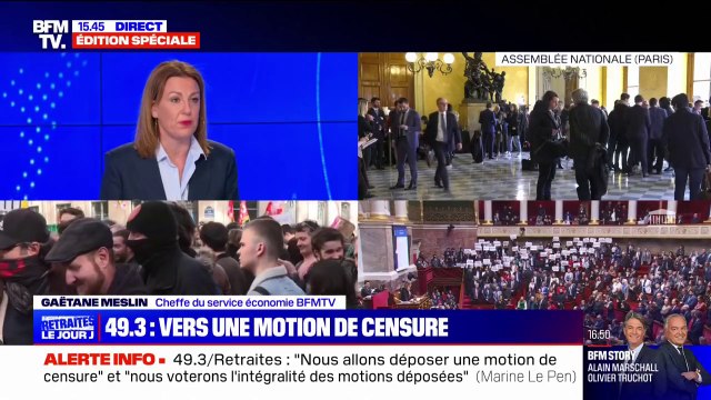 Les réactions des syndicats à l'annonce du 49.3 pour la réforme des retraites